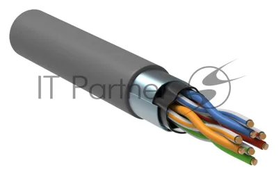 Кабель связи витая пара F/UTP кат. 5E 4 пары PVC 1м сер. GENERICA ITK BC1-C5E04-311-305-G
