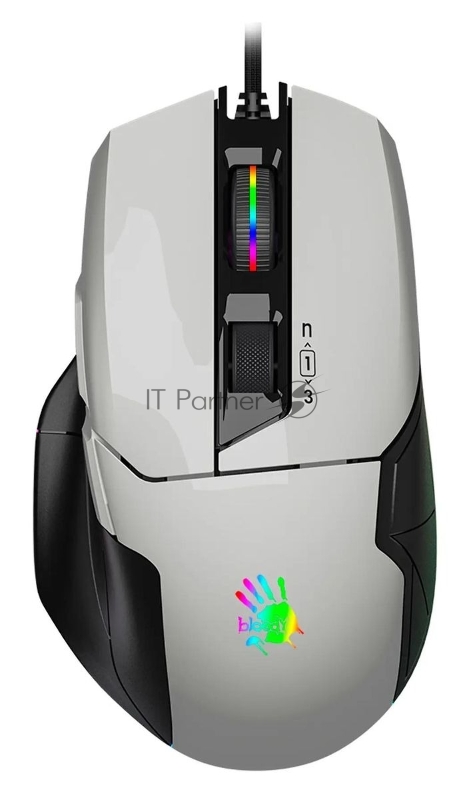 Мышь проводная A4Tech Bloody W70 Max белый, 10000 dpi, USB, кнопки - 9
