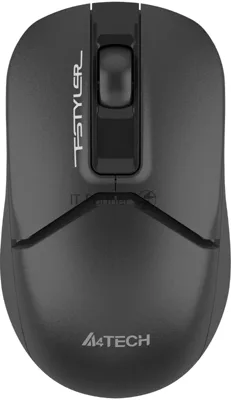 Мышь беспроводная A4Tech Fstyler FG12 черный, 1200 dpi, радиоканал, USB, кнопки - 3