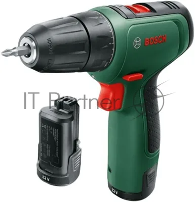 Дрель-шуруповерт Bosch EasyDrill 1200, 12 В, 1.5 Ач, 30 Нм, щеточный