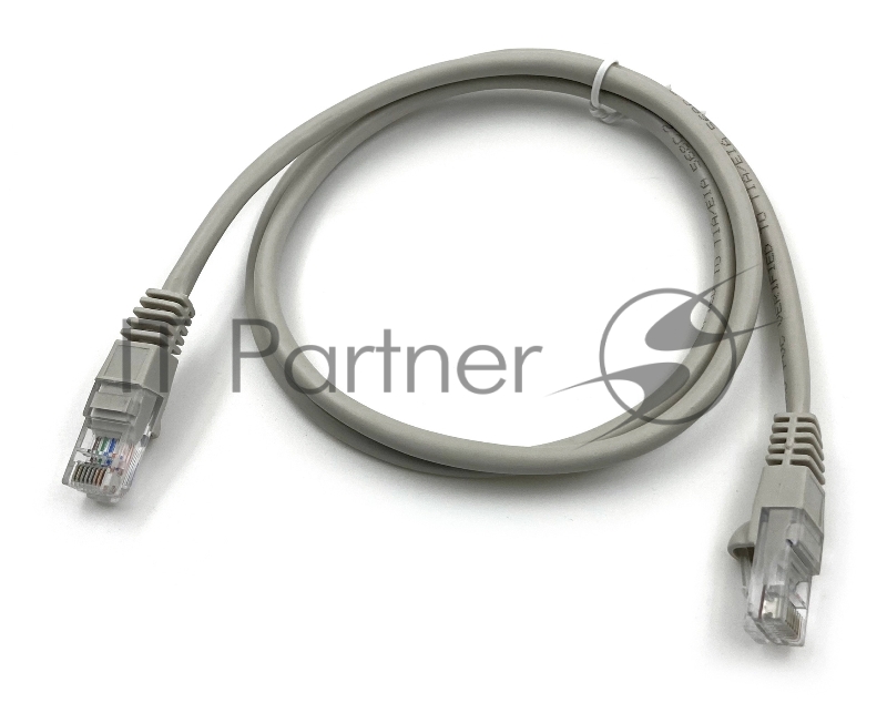 Патч-корд Buro cat.5e 1м серый RJ-45 (м)-RJ-45 (м)