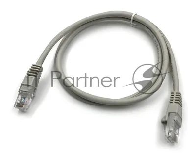 Патч-корд Buro cat.5e 1м серый RJ-45 (м)-RJ-45 (м)