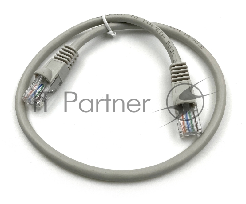 Патч-корд Buro cat.5e molded 0.5м серый RJ-45 (m)-RJ-45 (m)