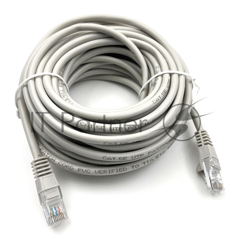Патч-корд Buro UTP cat.5e 10м серый RJ-45 (m)-RJ-45 (m)