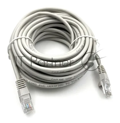 Патч-корд Buro UTP cat.5e 10м серый RJ-45 (m)-RJ-45 (m)