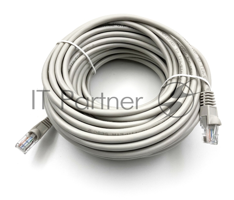 Патч-корд Buro UTP cat.5e 20м серый RJ-45 (m)-RJ-45 (m)