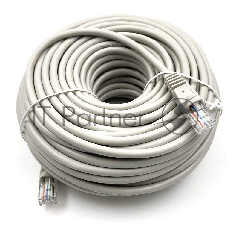 Патч-корд Buro UTP cat.5e 25м серый RJ-45 (m)-RJ-45 (m)