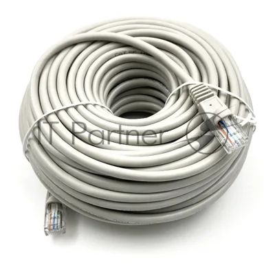 Патч-корд Buro UTP cat.5e 25м серый RJ-45 (m)-RJ-45 (m)