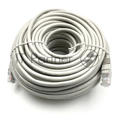 Патч-корд Buro UTP cat5E 30м серый RJ-45 (m)-RJ-45 (m)