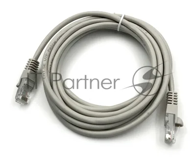 Патч-корд Buro UTP cat.5e 3м серый RJ-45 (m)-RJ-45 (m)