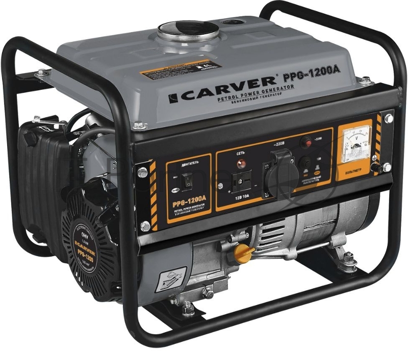 Электрогенератор бензиновый Carver PPG-1200, 1.05 кВт, 65 дБ, 24 кг