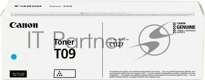 Тонер Canon T09 CY 3019C006 голубой туба для копира i-SENSYS X C1127iF, C1127i, C1127P