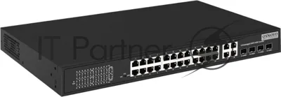 Коммутатор Osnovo SW-62422(400W) 26x100Mb 24PoE+ 400W неуправляемый
