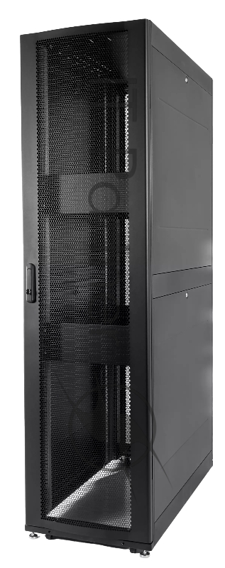 Шкаф серверный ПРОФ напольный 48U (600x1200) дверь перфор., задние двойные