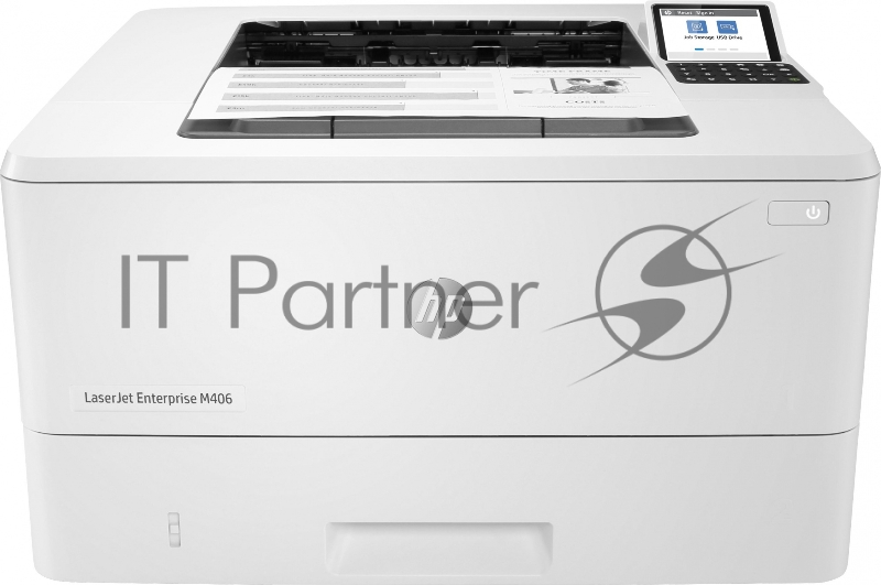 Принтер лазерный HP LaserJet Enterprise M406dn (3PZ15A), A4, ч/б, печ. до 40 стр/мин., 1200 x 1200 dpi, USB, RJ-45, Air Print, Mopria