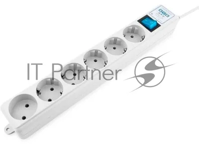 Сетевой фильтр Powercube SPL(5+1)-16B-P-3М-WHITE 3 м, 6 розеток, белый, коробка