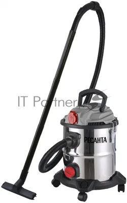 Строительный пылесос Ресанта ПС-1500/20 серебристый, 1500 Вт, уборка сухая/влажная/выдув, пылесборник мешок/контейнер, 20 л