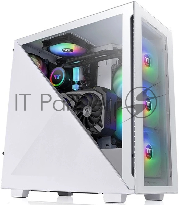 Компьютерный корпус Thermaltake Divider 300 TG ARGb белый без БП ATX 2x120мм 2xUSB 3.0 audio front door bott PSU