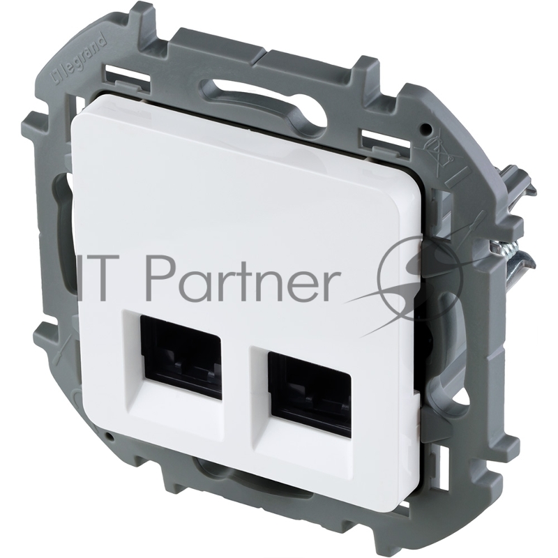 Двойная розетка RJ45 категория 6 UTP белый