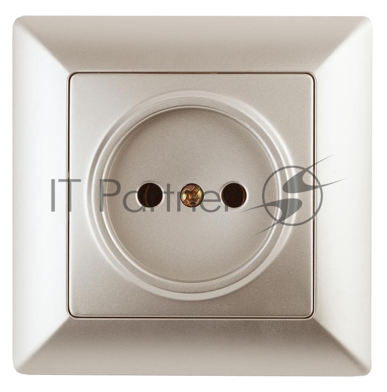 Розетка Intro 2P, 16А-250В, СУ, Solo, шампань (10/200/2400) 4-201-04