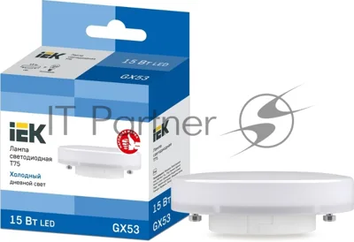 Лампа светодиодная T75 таблетка 15Вт 230В 6500К GX53 IEK LLE-T80-15-230-65-GX53