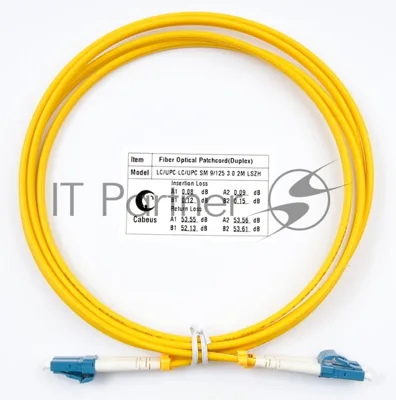 Патч-корд оптический Cabeus FOP(d)-9-LC-LC-2m duplex LC-LC 9/125 sm 2м LSZH