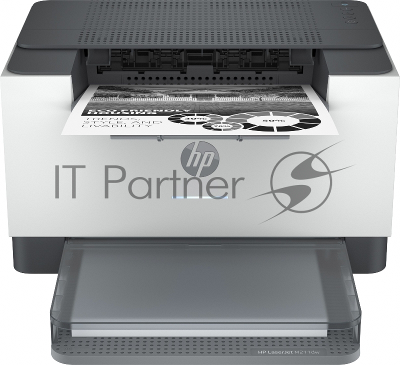 Принтер лазерный HP LaserJet M211dw (9YF83A), A4, ч/б, печ. до 29 стр/мин., 600 x 600 dpi, USB, RJ-45, Wi-Fi, Air Print, Mopria