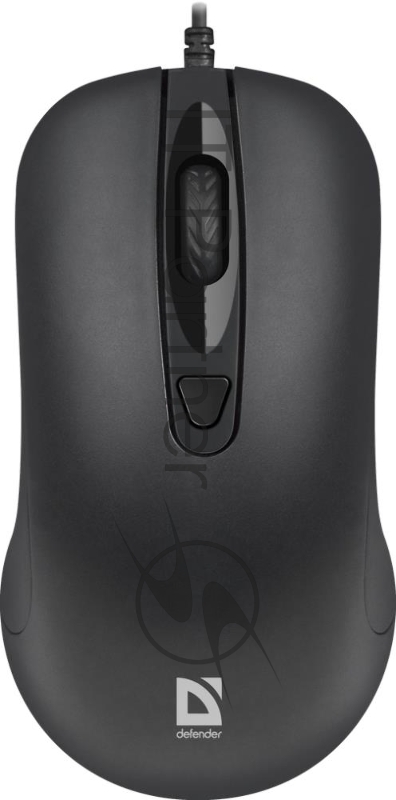 Мышь проводная Defender Classic MB-230 черный, 1600 dpi, USB, кнопки - 4