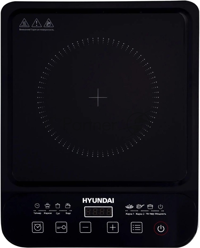 Плита настольная электрическая Hyundai HYC-0106 черный, 1.4 кВт, индукция, конфорки - 1, стеклокерамика, сенсор