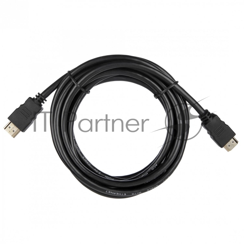 Кабель ACD-DHHM2-30B ACD-DHHM2-30B HDMI 2.0, Golden Plated,19m/19m, черный, 3м