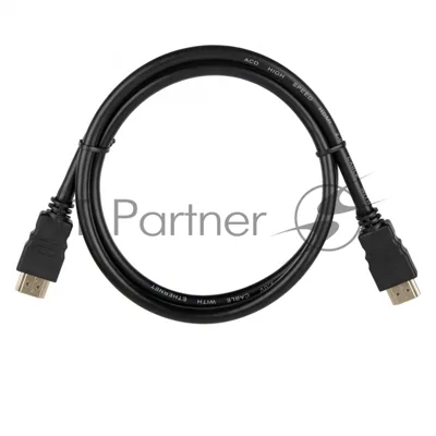 Кабель ACD-DHHM2-10B HDMI 2.0, Golden Plated,19m/19m, черный, 1м