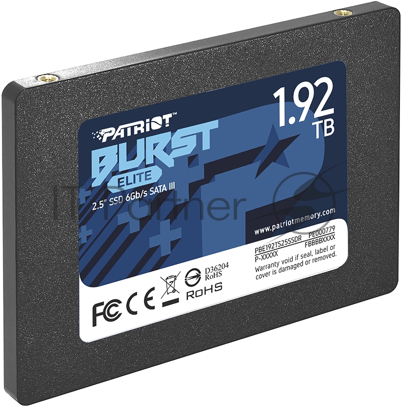 Накопитель SSD Patriot Burst Elite, 1.92Tb, SATA, 2.5", R/W 450/320