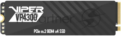 Накопитель SSD Patriot Viper VP4300, 1Tb, PCIe 4.0 x4, M.2 2280, NVMe, R/W 7400/5500, с радиатором