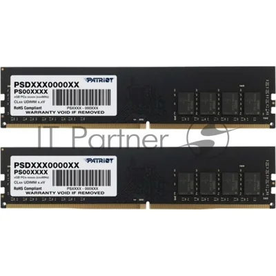Оперативная память Patriot Signature, DDR4, 16GB (2x8 GB), 3200 MHz, CL22, DIMM
