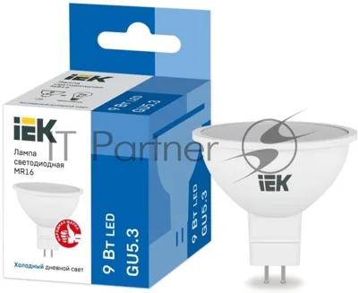 Лампа светодиодная IEK LLE-MR16-9-230-65-GU5 MR16 софит 9Вт 230В 6500К GU5.3