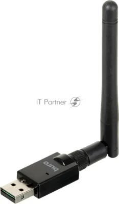 Адаптер USB Buro Bluetooth 5.0+EDR class 1 100м черный