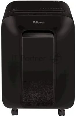 Шредер Fellowes PowerShred LX200 черный (секр.P-4)/перекрестный/12лист./22лтр./скрепки/скобы/пл.карты