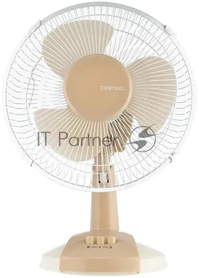 Вентилятор Centek CT-5006 бежевый, настольный, 25 Вт, 2 скорости, 23 см