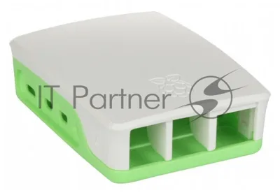 Корпус Qumo ABS Plastic, Raspberry Pi 4, White+Green(RS031)