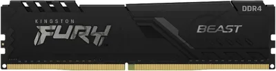 Оперативная память Kingston Fury Beast, DDR4, 32GB (2x16GB), 3200MHz, CL16, DIMM, с радиатором, черный