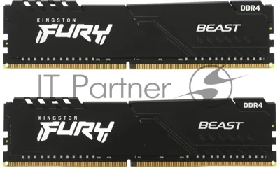 Оперативная память Kingston Fury Beast, DDR4, 64GB (2x32GB), 3200MHz, CL16, DIMM, черный