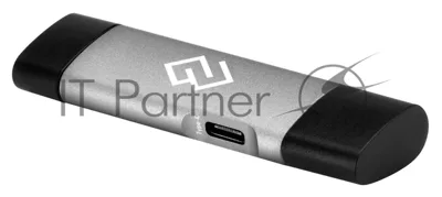 Кард-ридер Digma CR-СU2520-G/серый/SD/TF/micro-SD/micro-SDXC/miсro-SDHC/USB 2.0/Type-C/алюминий