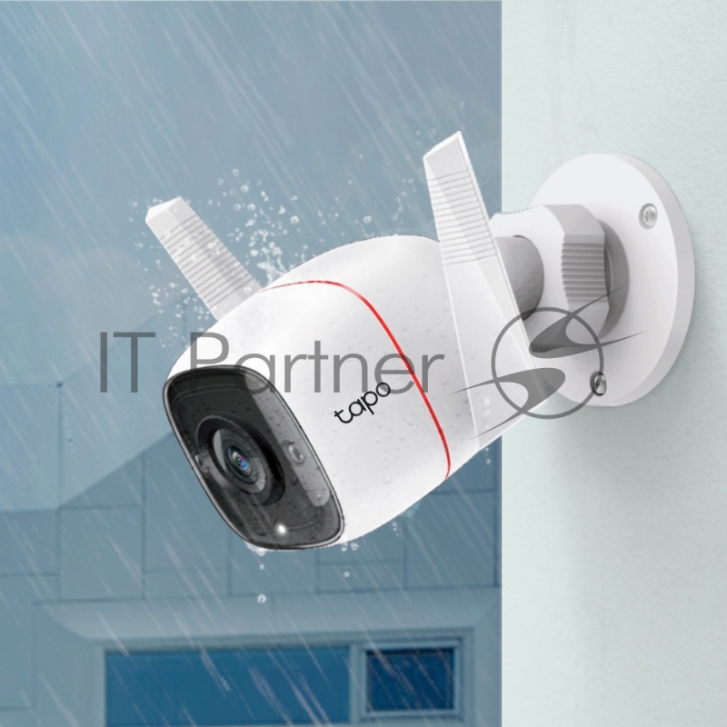 Видеокамера IP TP-Link Tapo C310 белый 3Mp indoor & outdoor IP camera, 30m Night Vision, IP66 dust & waterproof, Motion Detection and Notification, 2-way Audio, supports Micro SD card storage, easy setup with APP
