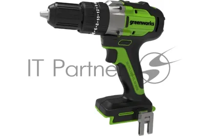 Дрель-шуруповерт GREENWORKS GD24DD60, 24 В, 0 Ач, 60 Нм, бесщеточный, ударный