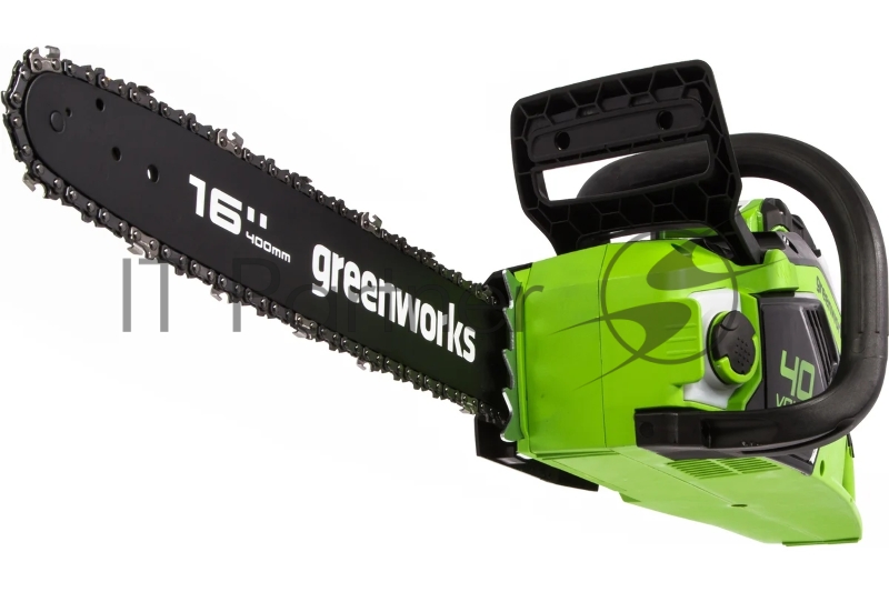 Цепная пила аккумуляторная (2005807UA) GreenWorks GD40CS18, 40V, 40 см, бесщеточная, 1,8 КВТ, с АКБ 2АЧ и ЗУ