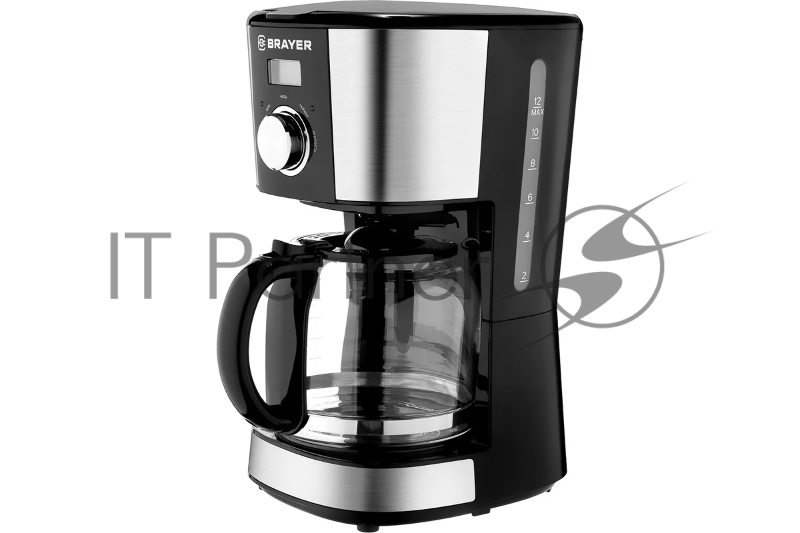 Кофеварка капельная BRAYER BR1122 черный, исп. кофе - молотый, 1.5 л, 900 Вт
