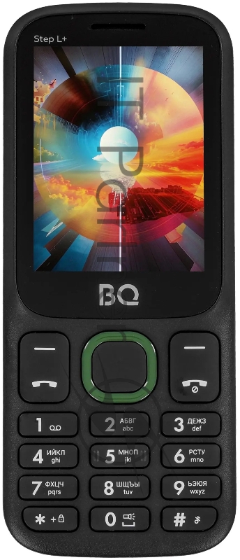Мобильный телефон BQ 2440 Step L+ черный/зеленый