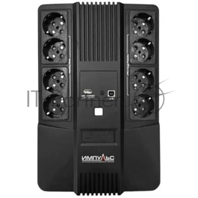 Источник бесперебойного питания Импульс Мастер, Интерактивная, 800 VA/480 W, Tower, Schuko, LED, USB, USB CHRG