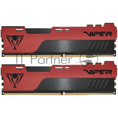 Оперативная память Patriot Viper Elite II, DDR4, 16GB (1x16 GB), 3200 MHz, CL18, DIMM, радиатор, красный, черный