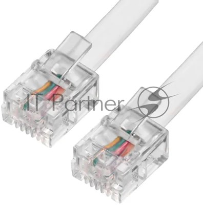 Телефонный шнур Greenconnect удлинитель для аппарата 5.0m GCR-TP6P4C-5.0m, 6P4C (джек 6p4c - jack 6p4c) белый Greenconnect Телефонный шнур удлинитель для аппарата 5.0m GCR-TP6P4C-5.0m, 6P4C (джек 6p4c - jack 6p4c) белый